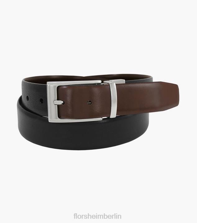 D280556 schwarz und braun Zubehör unisex Florsheim Cain echter italienischer Wendegürtel