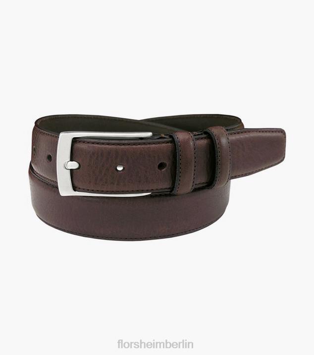 D280557 braun Zubehör unisex Florsheim Walhalla-Gürtel aus echtem italienischem Leder