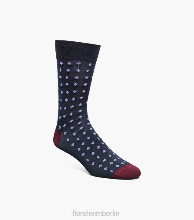 D280562 Marine Zubehör unisex Florsheim Poker-Crew-Kleidersocken