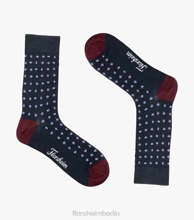 D280562 Marine Zubehör unisex Florsheim Poker-Crew-Kleidersocken