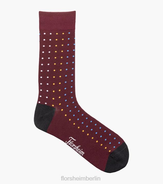 D280563 Burgund Zubehör unisex Florsheim Galaxy Crew-Kleidersocken
