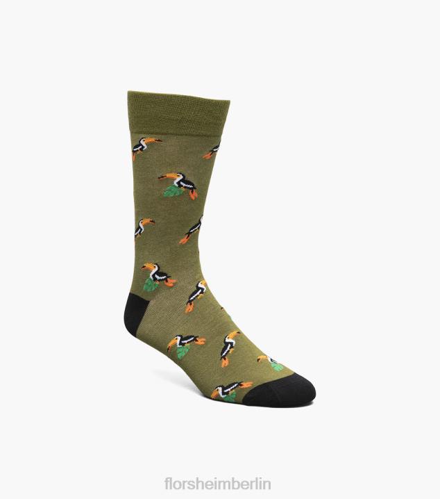 D280566 Olive Zubehör unisex Florsheim Tukan-Crew-Kleidersocken
