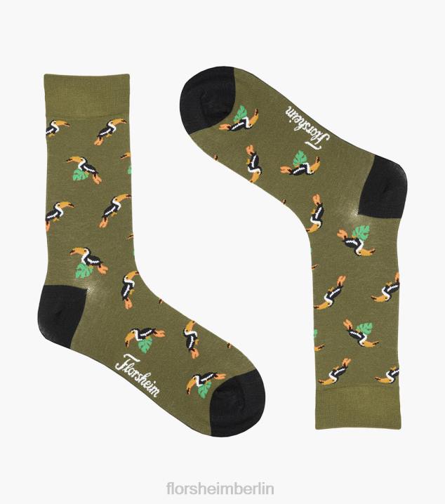 D280566 Olive Zubehör unisex Florsheim Tukan-Crew-Kleidersocken