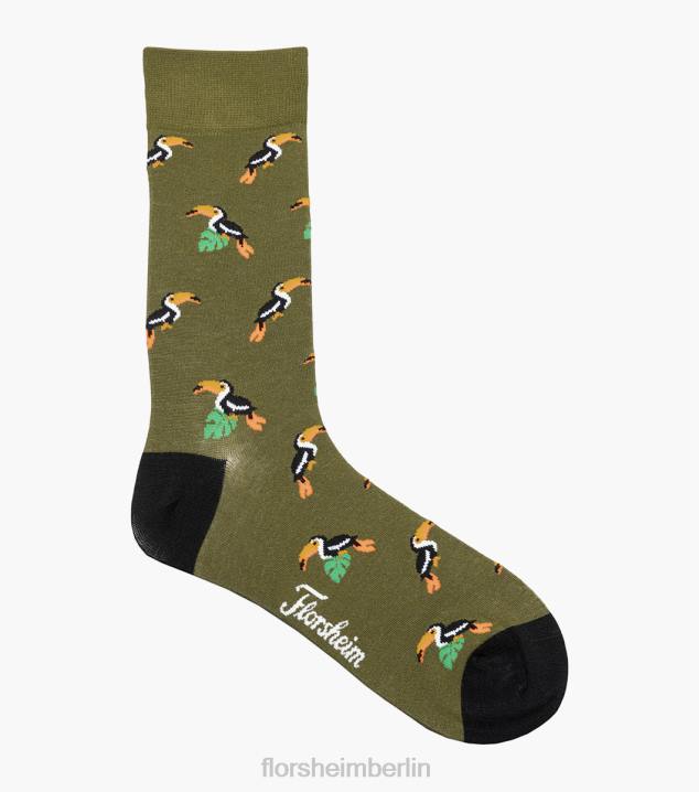 D280566 Olive Zubehör unisex Florsheim Tukan-Crew-Kleidersocken