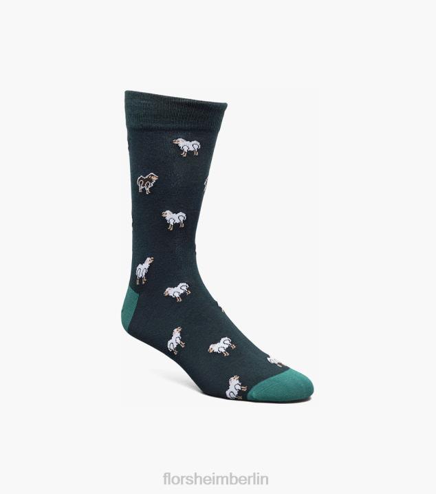 D280567 grün multi Zubehör unisex Florsheim Stanley Crew-Socken