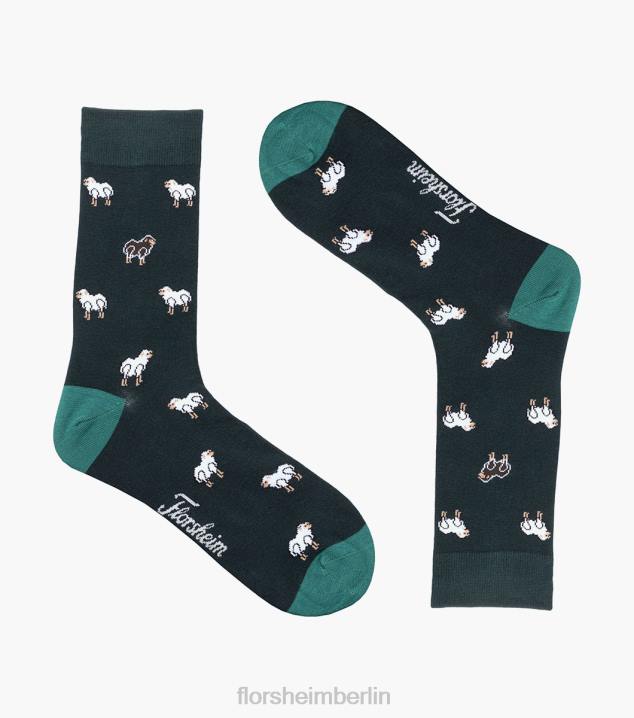 D280567 grün multi Zubehör unisex Florsheim Stanley Crew-Socken