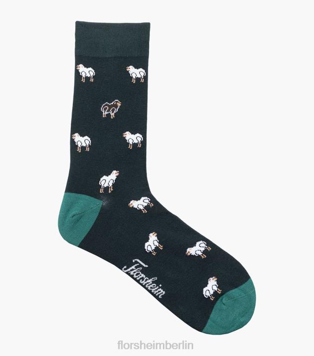 D280567 grün multi Zubehör unisex Florsheim Stanley Crew-Socken