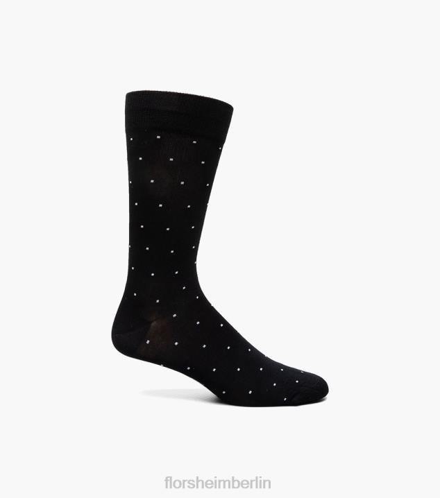 D280575 Schwarz Zubehör unisex Florsheim Crew-Kleidersocken mit Sternen