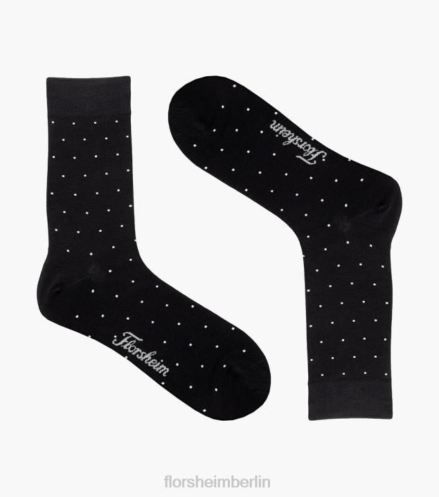 D280575 Schwarz Zubehör unisex Florsheim Crew-Kleidersocken mit Sternen