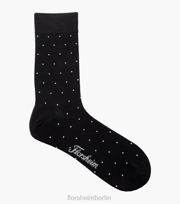 D280575 Schwarz Zubehör unisex Florsheim Crew-Kleidersocken mit Sternen