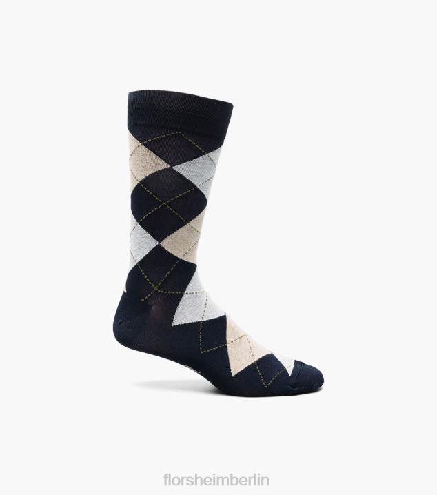 D280578 Marine Zubehör unisex Florsheim Argyle Crew-Kleidersocken