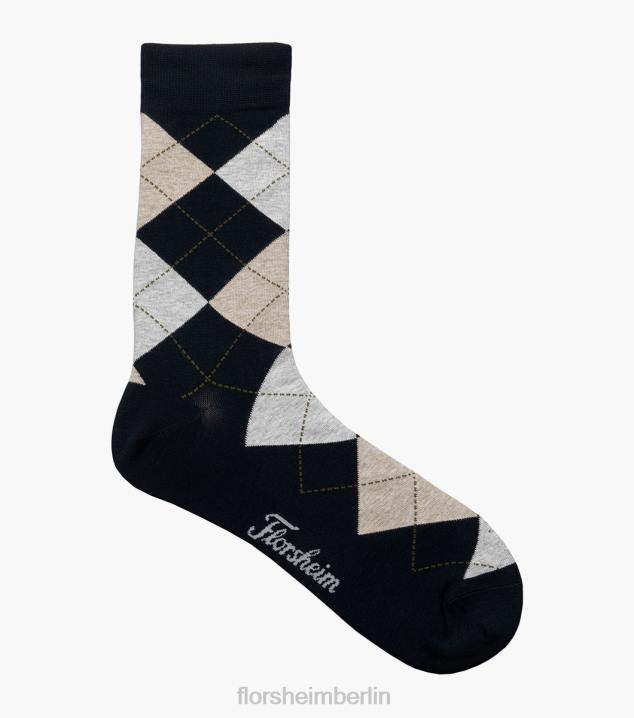 D280578 Marine Zubehör unisex Florsheim Argyle Crew-Kleidersocken