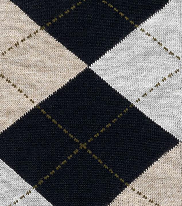 D280578 Marine Zubehör unisex Florsheim Argyle Crew-Kleidersocken
