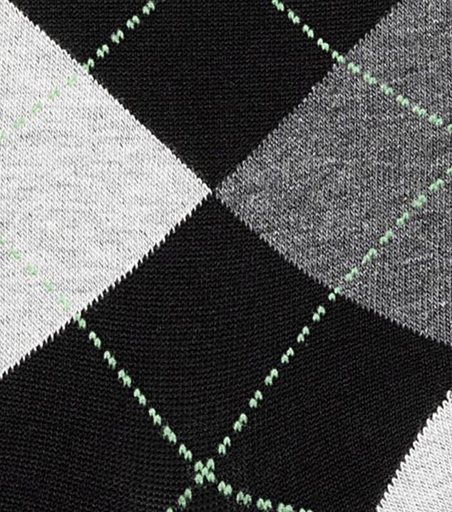 D280580 Schwarz Zubehör unisex Florsheim Argyle Crew-Kleidersocken