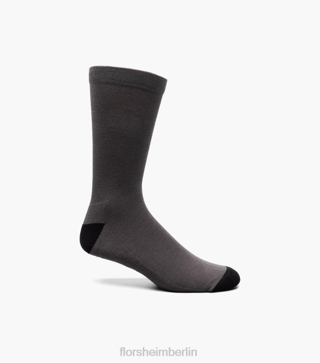D280582 Holzkohle Zubehör unisex Florsheim Cush Comfortech Crew-Kleidersocken