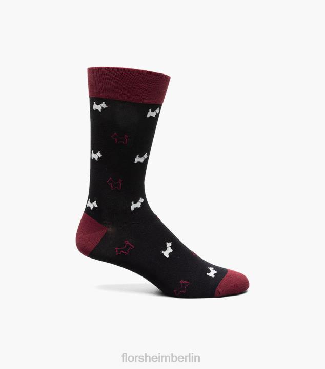 D280588 Schwarz Zubehör unisex Florsheim Scotty Crew-Kleidersocken