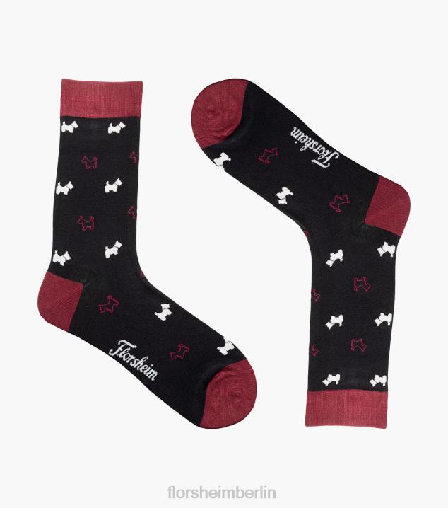 D280588 Schwarz Zubehör unisex Florsheim Scotty Crew-Kleidersocken