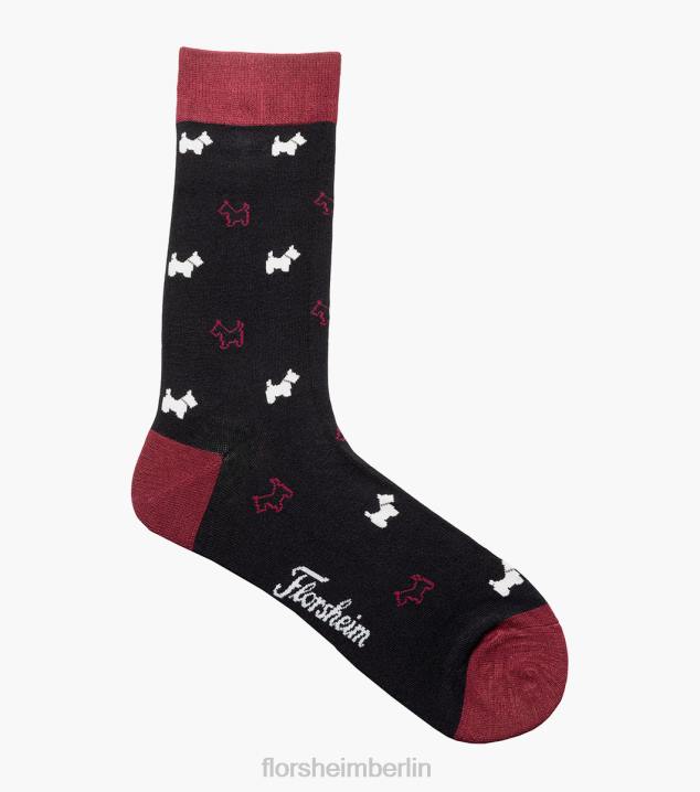 D280588 Schwarz Zubehör unisex Florsheim Scotty Crew-Kleidersocken