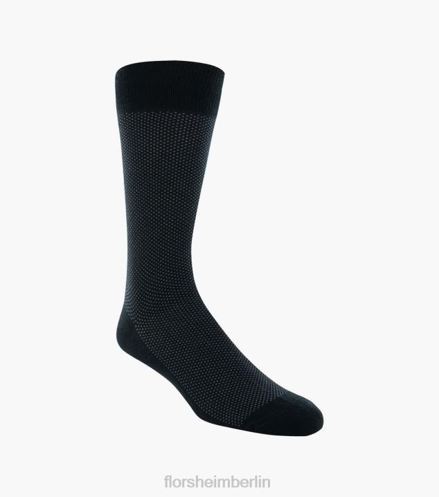 D280606 Schwarz Zubehör unisex Florsheim Pindot klassische große + große Kleidersocken