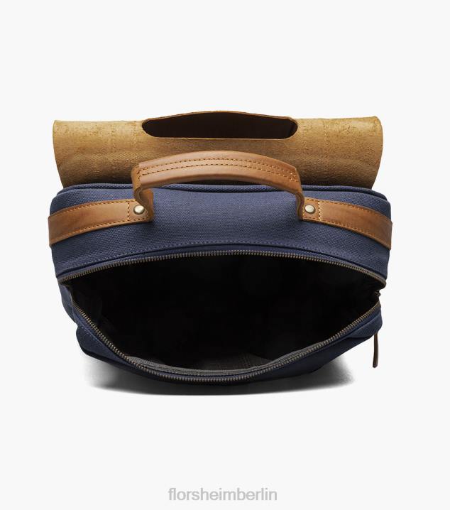 D280620 Blau Zubehör unisex Florsheim Deigo Canvas/Leder-Rucksack