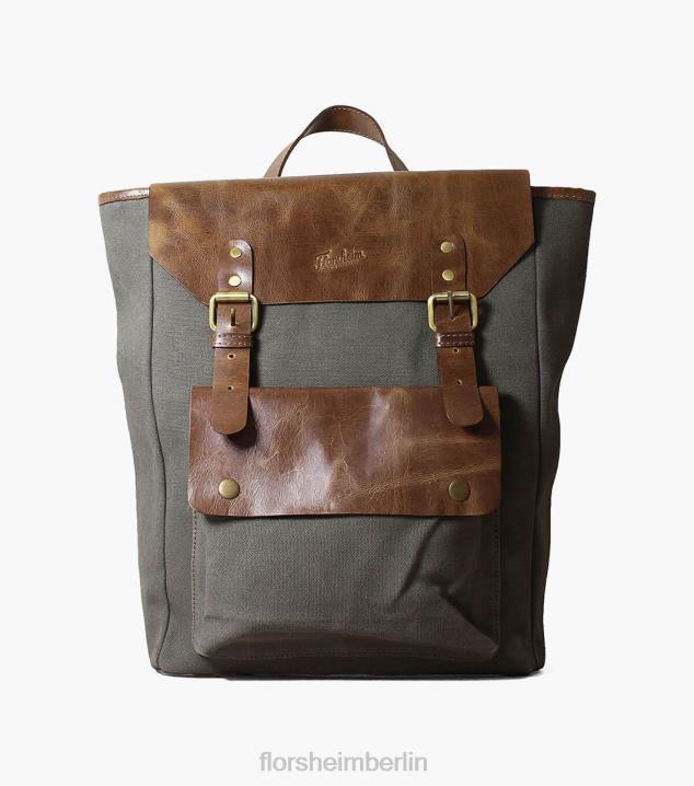 D280623 grau Zubehör unisex Florsheim Orazio Canvas/Leder-Rucksack