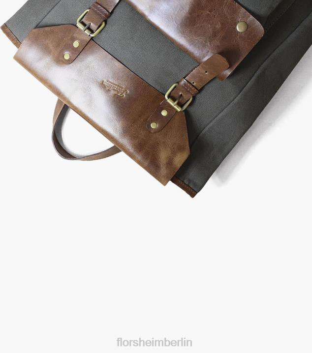 D280623 grau Zubehör unisex Florsheim Orazio Canvas/Leder-Rucksack